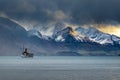 Beautiful scenic of lake wakatipu queenstown southland new zealand Royalty Free Stock Photo