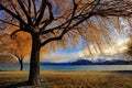 Beautiful scenic of lake wanaka south land new zealand