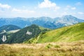 Beautiful scenic landscape in Ciucas Mountains part of the Carpathian Mountains in Romania Royalty Free Stock Photo