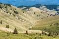 Beautiful scenic landscape in Ciucas Mountains part of the Carpathian Mountains in Romania Royalty Free Stock Photo