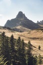 Beautiful scenic landscape in Ciucas Mountains part of the Carpathian Mountains in Romania Royalty Free Stock Photo