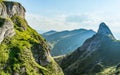 Beautiful scenic landscape in Ciucas Mountains part of the Carpathian Mountains in Romania Royalty Free Stock Photo