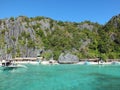 Beautiful scenic landscape of the sea, boats, beach and sky