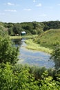 Beautiful scenic landscape on the Tyasmin river, Kamyanka, Ukraine. Travel by Ukraine Royalty Free Stock Photo