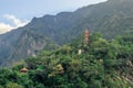 Beautiful scenic of the pagoda in the mountain
