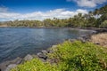 Beautiful Scenic Punaluu Black Sand Beach Hawaii Royalty Free Stock Photo