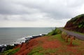 A beautiful scenic road of Aarey warey region of Maharashtra. Coastal road.