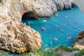 Beautiful scenic seascape at Ciolo Bridge, Salento, Apulia, Ital