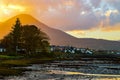 Sunset scenic veiw from Scotland highlands Royalty Free Stock Photo