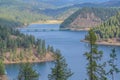 The beautiful scenic view of Beauty Bay on Lake Coeur d`Alene in Idaho Royalty Free Stock Photo
