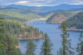 The beautiful scenic view of Beauty Bay on Lake Coeur d`Alene in Idaho Royalty Free Stock Photo