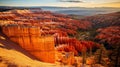 Beautiful and scenic view of bryce canyon landscape Royalty Free Stock Photo