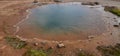 Beautiful scenic view of a geysir in Haukadalur Royalty Free Stock Photo