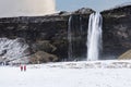Beautiful scenic view of Seljalandsfos waterfall in Iceland Royalty Free Stock Photo