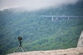 Beautiful scenic views at rought ridge north carolina overlook Royalty Free Stock Photo