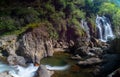 Beautiful Tien Sa water fall ,the large waterfall in Cat Cat village SAPA,Vietnam Royalty Free Stock Photo