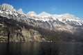 A beautiful scenics of mountains and lakes in the alps switzerland Royalty Free Stock Photo