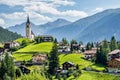 Beautiful Schmitten village at Albula pass in Grisons, Graubuenden, Switzerland Royalty Free Stock Photo