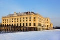 Beautiful Schonbrunn Palace facade at winter