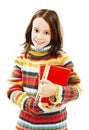 Beautiful schoolgirl with books