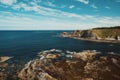 Beautiful Scotland landscape of the sea bay and rocks