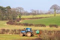 Beautiful Scottish Farmlands with a New Holland Tractor ready to start spraying the fields