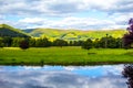 Beautiful Scottish landscape with hills and water