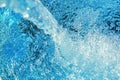 Beautiful screensaver with water background. The flow of clean fresh water. Water delivery Royalty Free Stock Photo