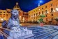 Famous fountain of shame on baroque Piazza Pretoria, Palermo, Sicily Royalty Free Stock Photo