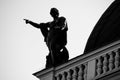 Beautiful sculpture on a historic post office building from the 19th century