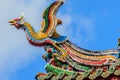 Beautiful sculpture on the roof at Lungshan Temple of Manka, Bu