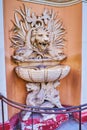 The sculptured fountain of the Ship House, Chernivtsi, Ukraine