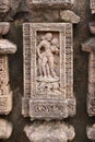 Beautiful sculptures at Mayadevi temple, Konark Royalty Free Stock Photo