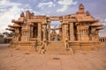 Stone chariot vitala temple main attraction at hampi, karnataka, india Royalty Free Stock Photo