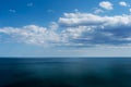 Beautiful sea background sky and clouds for summer travel with the sun. Summer mood sun beach background concept.