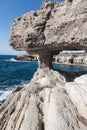 Beautiful sea caves near cape Greco in national park with turquoise water Royalty Free Stock Photo