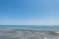 Beautiful sea and clear blue sky in daytime for background. Ocean horizon. Summer. Royalty Free Stock Photo