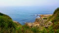 The beautiful sea coast and beautiful blue water is the right place to rest and enjoy. Royalty Free Stock Photo