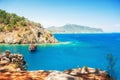 Beautiful sea coast near Kemer, Turkey. Royalty Free Stock Photo