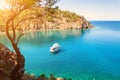 Beautiful sea coast near Kemer, Turkey. Royalty Free Stock Photo