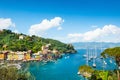 Beautiful sea coast in Portofino, Italy. Royalty Free Stock Photo