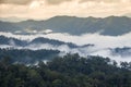 Beautiful sea fog at Kaeng Krachan National Park in Thailand