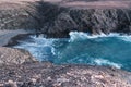 Beautiful sea inlet with crashing water on the coast