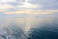 Beautiful sea koh samui island view from ferry