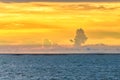 Beautiful sea landscape after sunset.Thailand