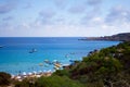 Beautiful sea landscape on the way from Protaras to Ayia Napa around Cape Greco, Cyprus Royalty Free Stock Photo