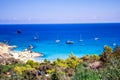 Beautiful sea landscape on the way from Protaras to Ayia Napa around Cape Greco, Cyprus