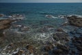 Beautiful sea with large stones near the shore and turquoise water