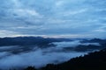 Beautiful Sea of Mist in Betong Thailand. in morning time