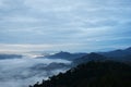 Beautiful Sea of Mist in Betong Thailand. in morning time